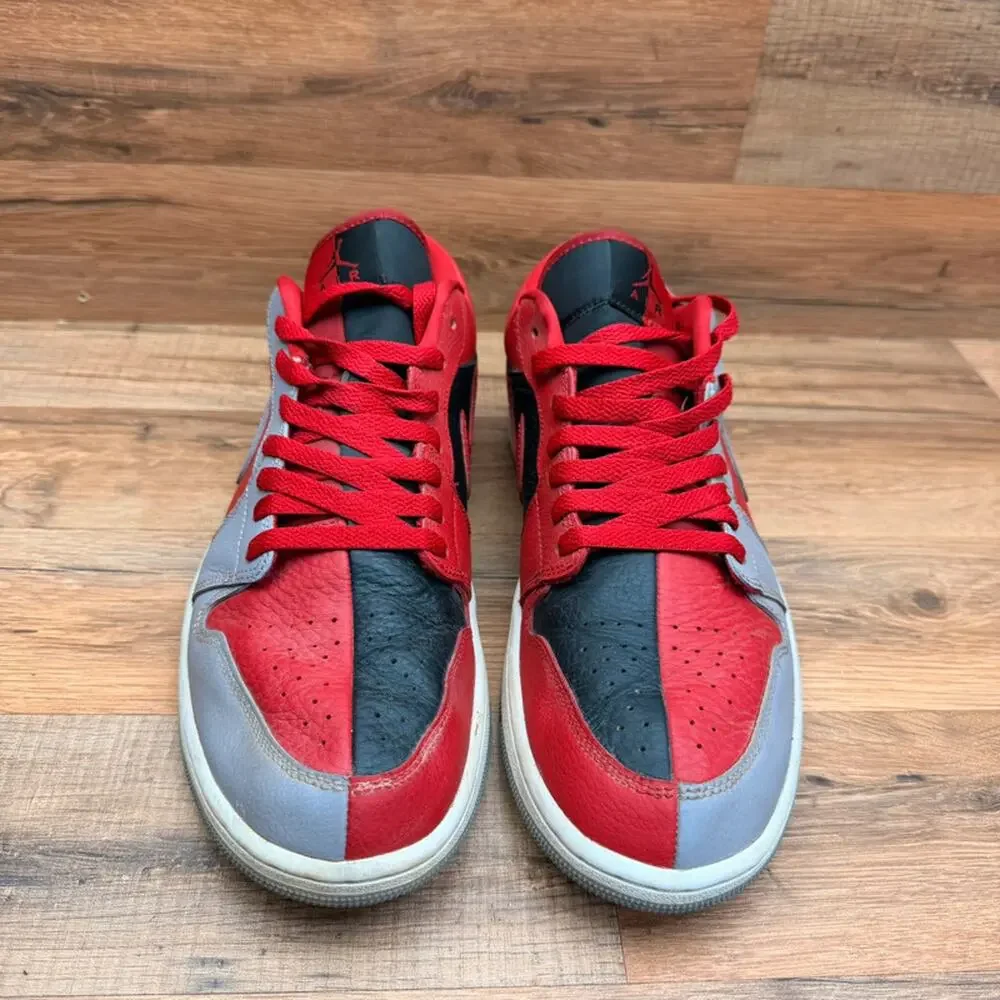 Nike Air Jordan 1 Low SE Women's 12 Split Gym Red Cement Grey DR0502-600 shoes